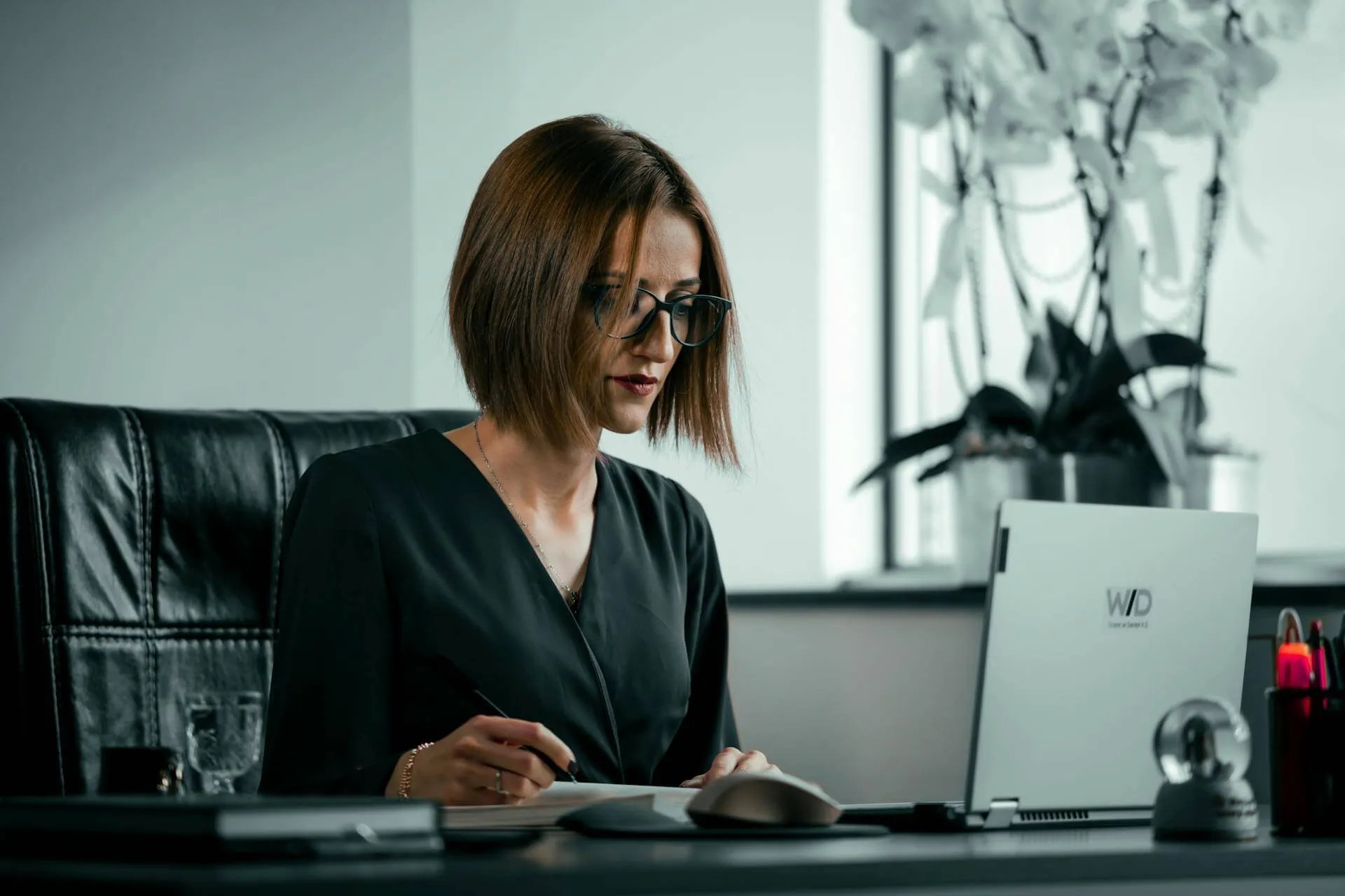 Consultants collaborating in a modern office environment